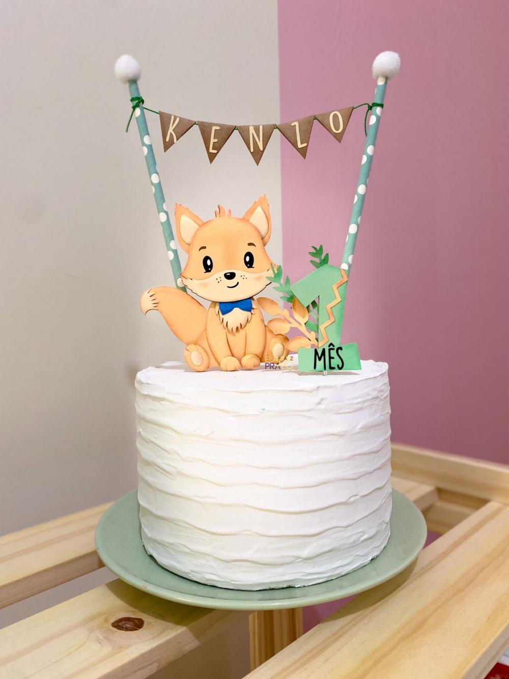 Arquivo de corte topo de bolo raposinha