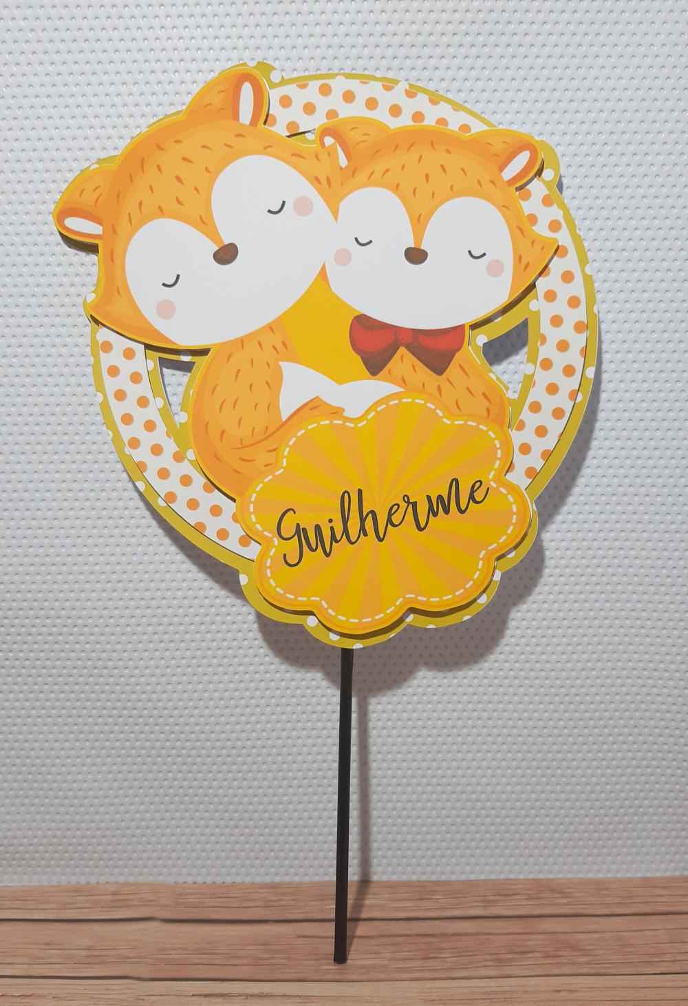 Arquivo de corte topo de bolo raposinha