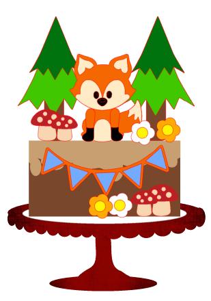 Arquivo de corte topo de bolo raposinha