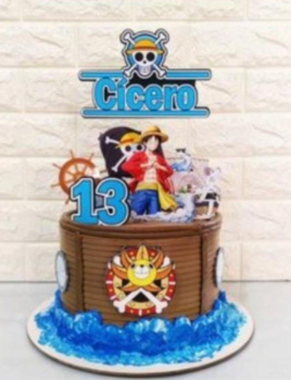 Arquivo de corte topo de bolo One Piece