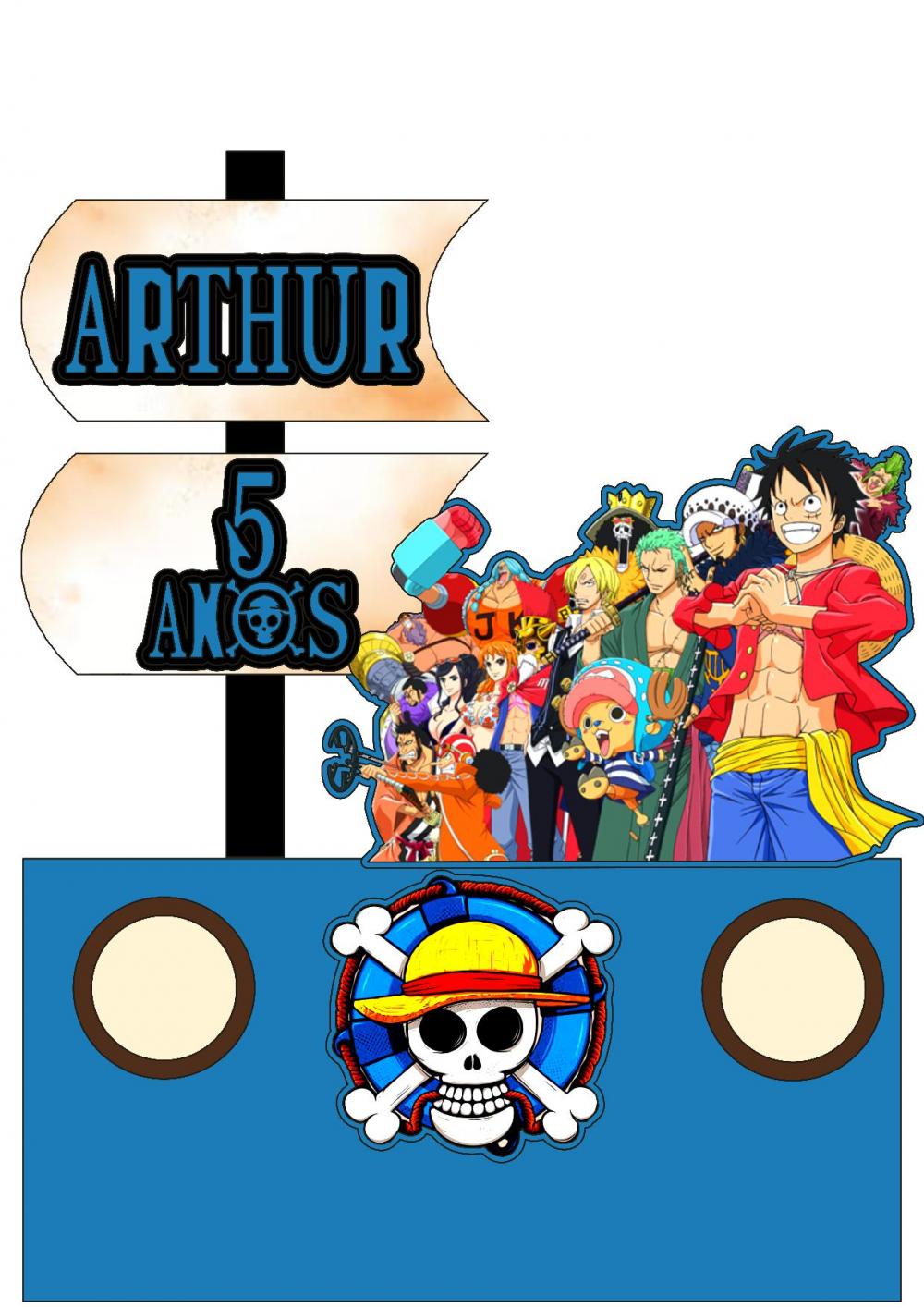 Arquivo de corte topo de bolo One Piece