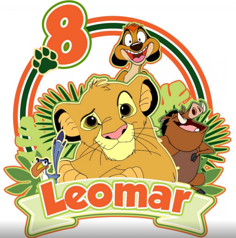 Arquivo de corte topo de bolo rei leão