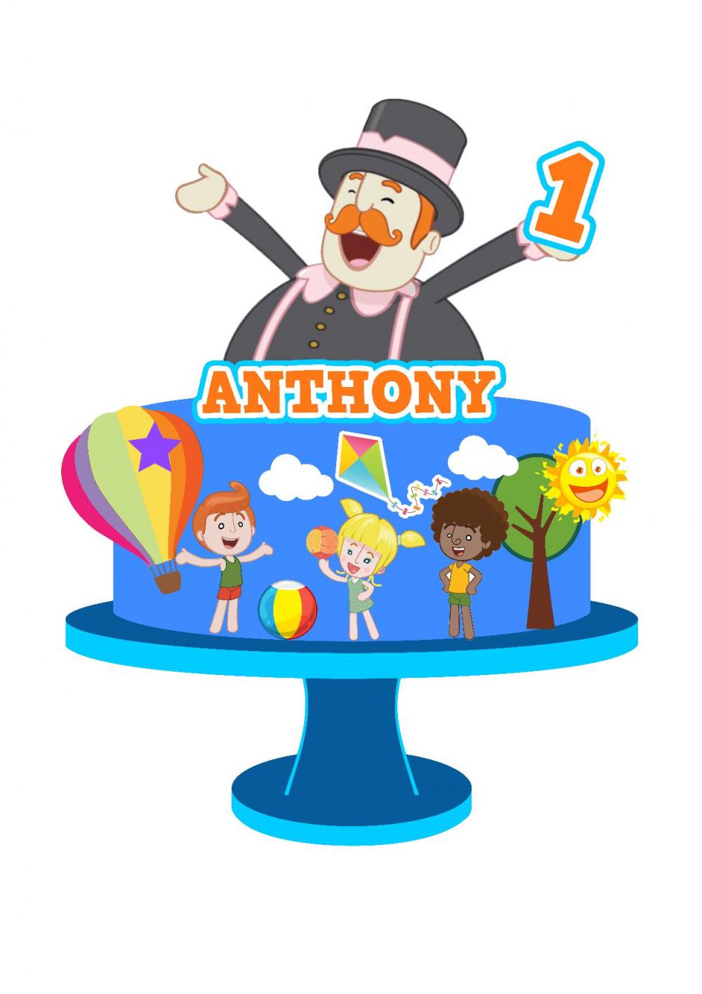 Arquivo de corte topo de bolo Mundo Bita