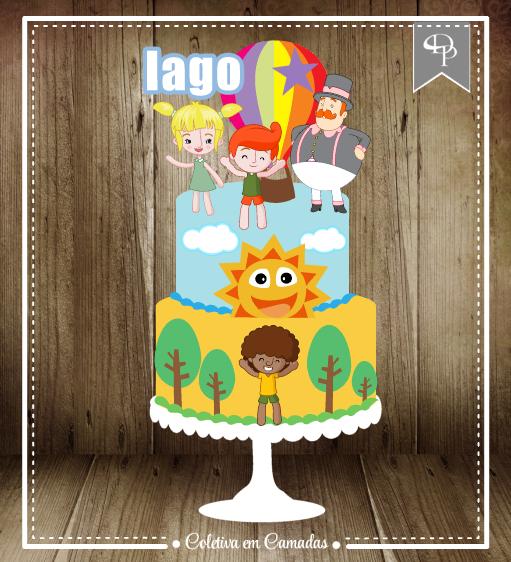 Arquivo de corte topo de bolo Mundo Bita