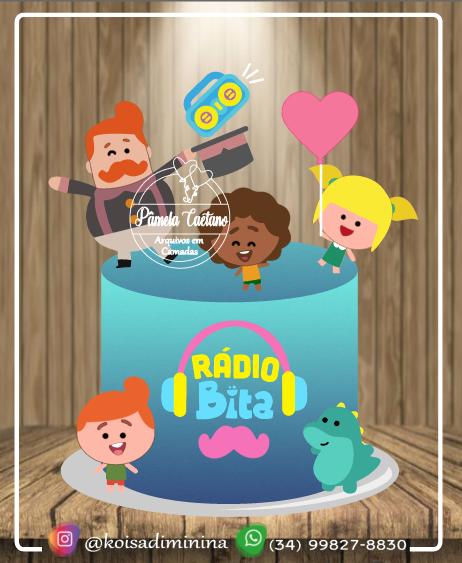 Arquivo de corte topo de bolo Mundo Bita