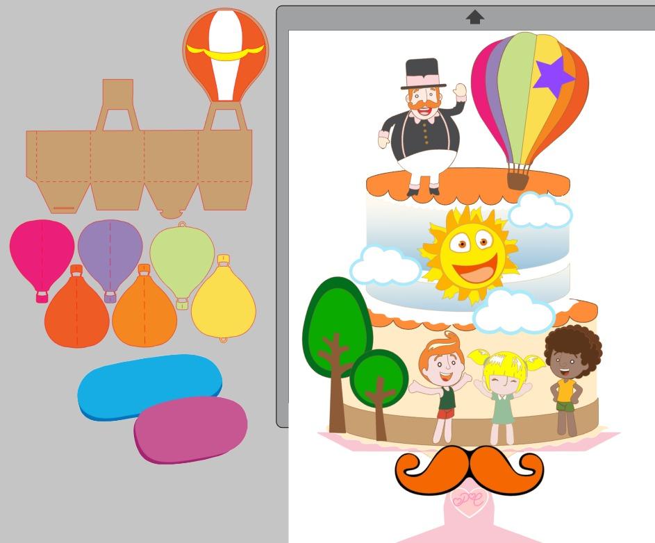 Arquivo de corte topo de bolo Mundo Bita