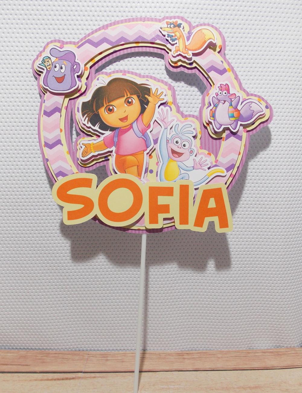 Arquivo de corte topo de bolo Dora