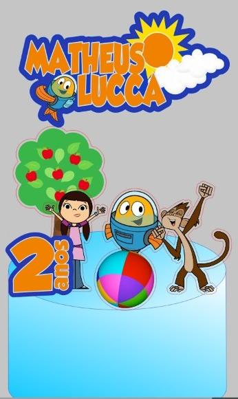 Arquivo de corte topo de bolo peixonauta