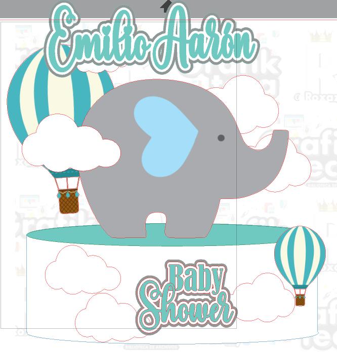 Arquivo de corte topo de bolo Baby Shower
