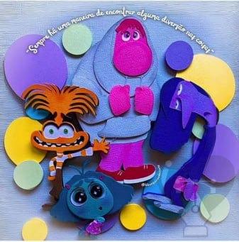 Arquivo de corte topo de bolo Divertidamente