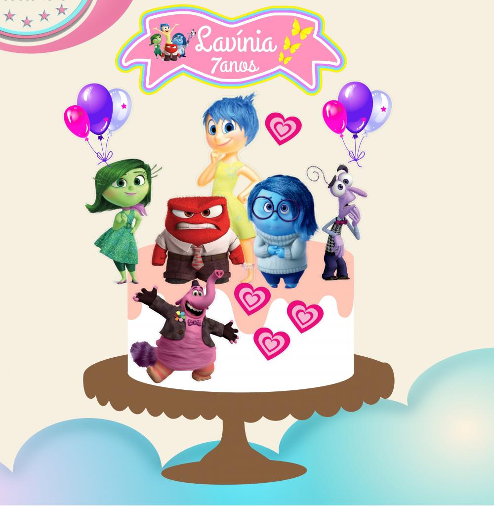 Arquivo de corte topo de bolo Divertidamente