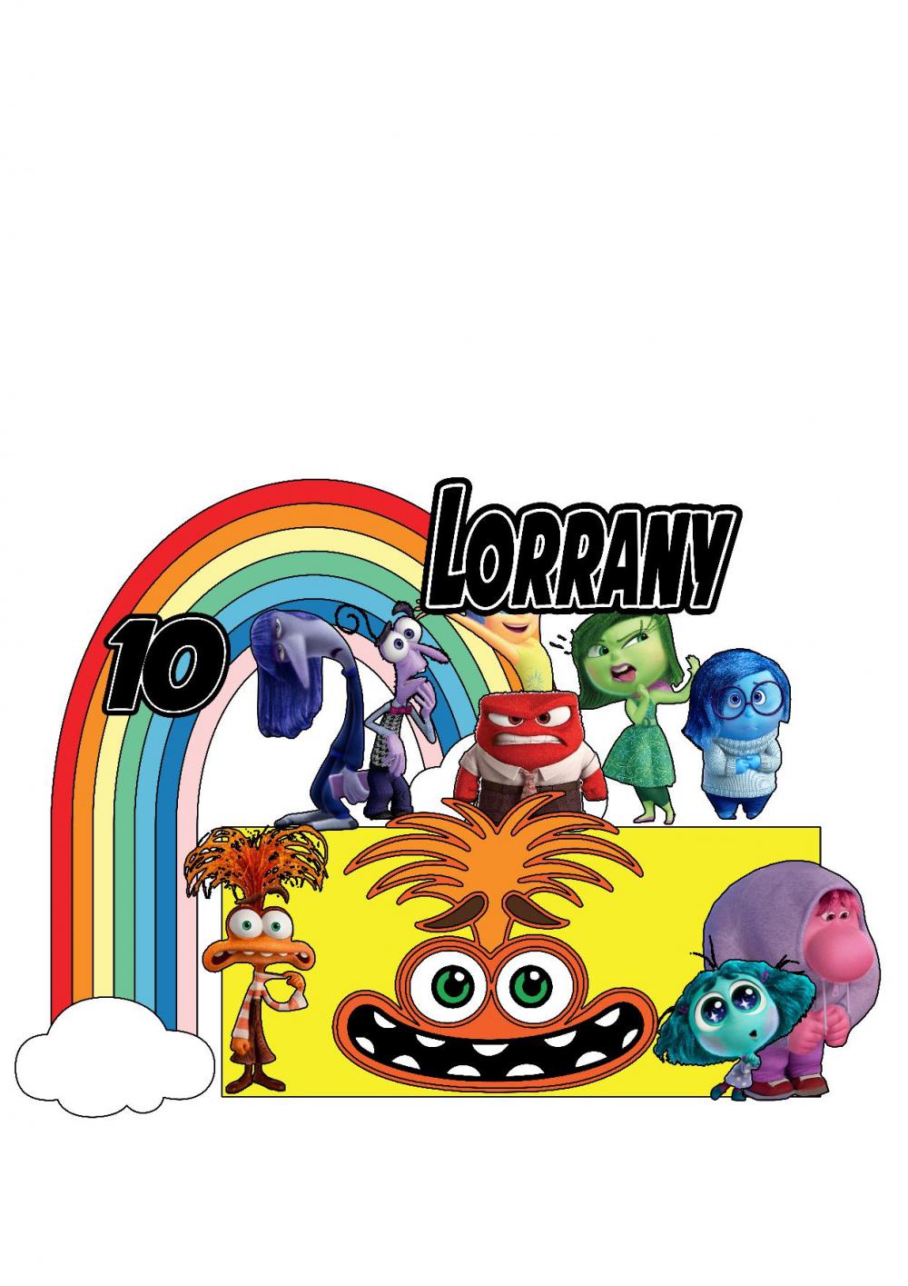 Arquivo de corte topo de bolo Divertidamente