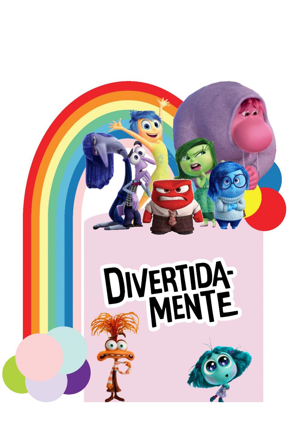 Arquivo de corte topo de bolo Divertidamente