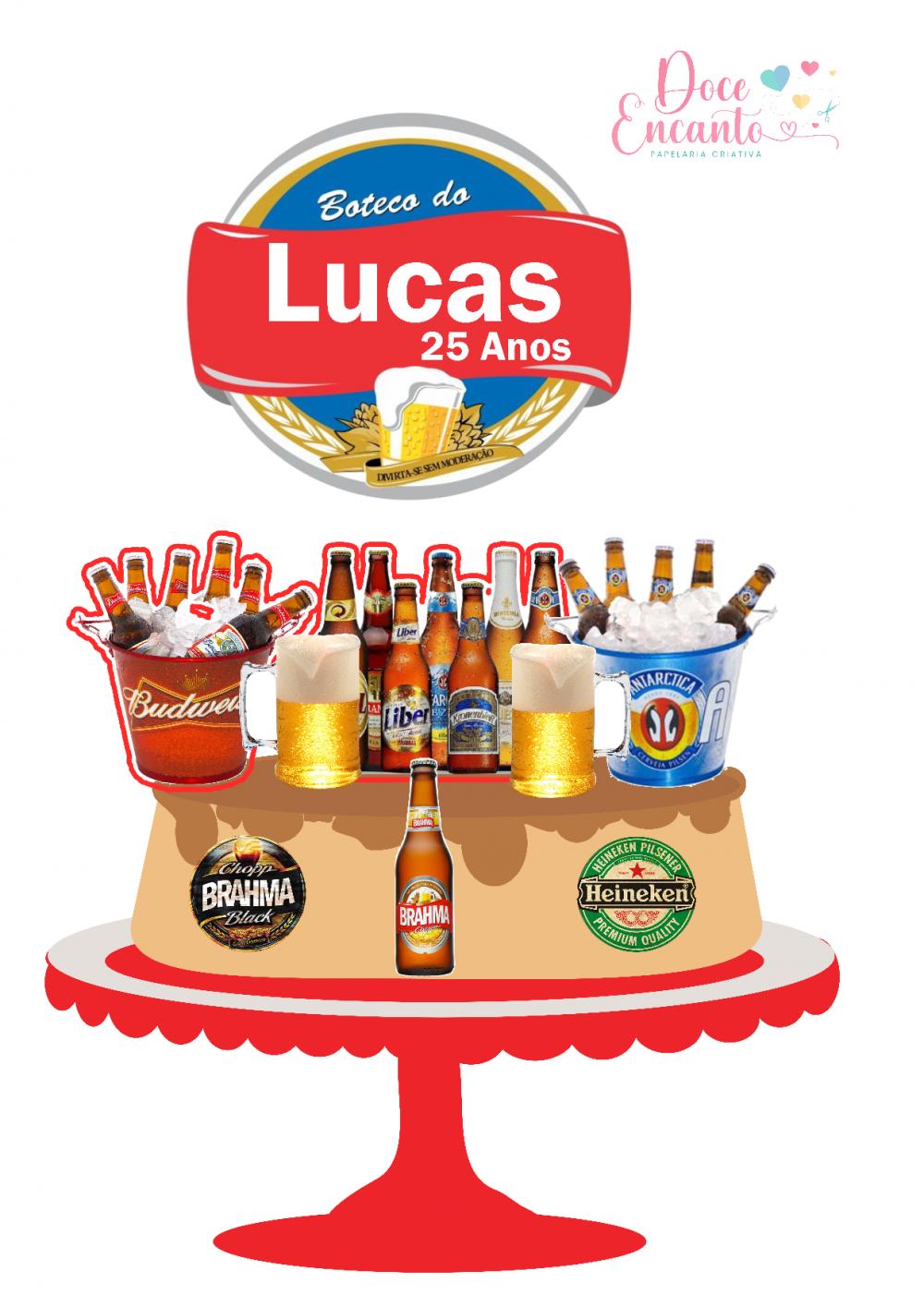 Arquivo de corte topo de bolo Boteco