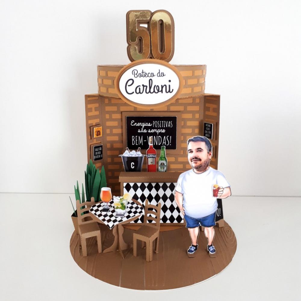 Arquivo de corte topo de bolo Boteco