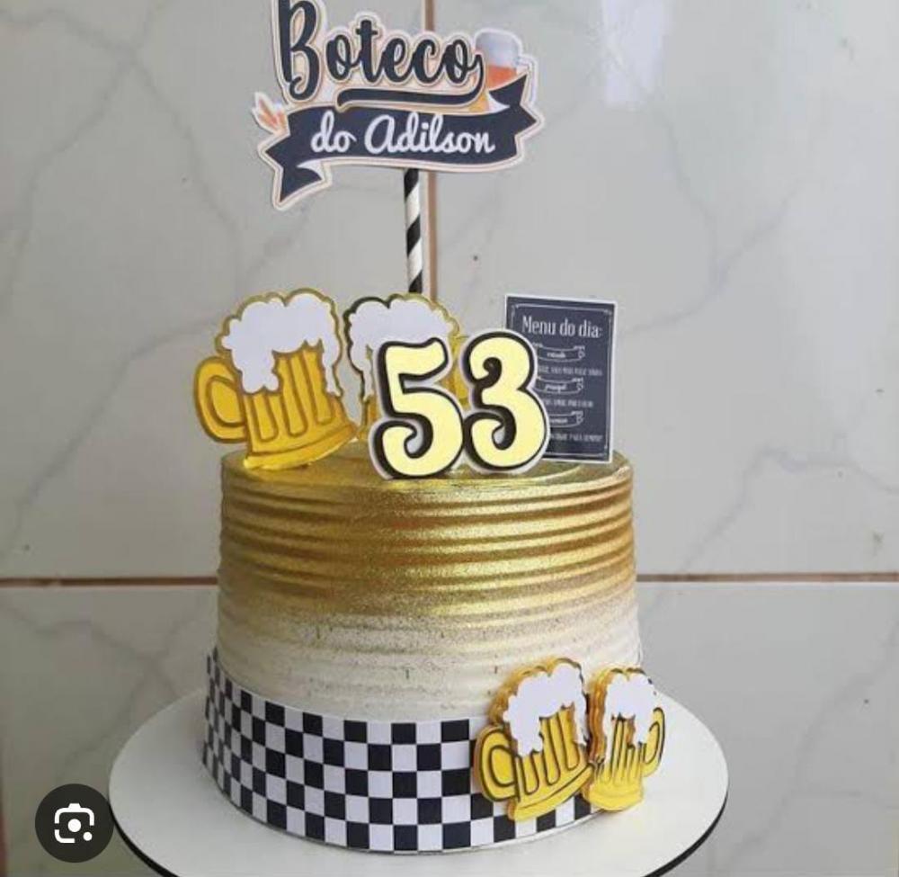 Arquivo de corte topo de bolo Boteco