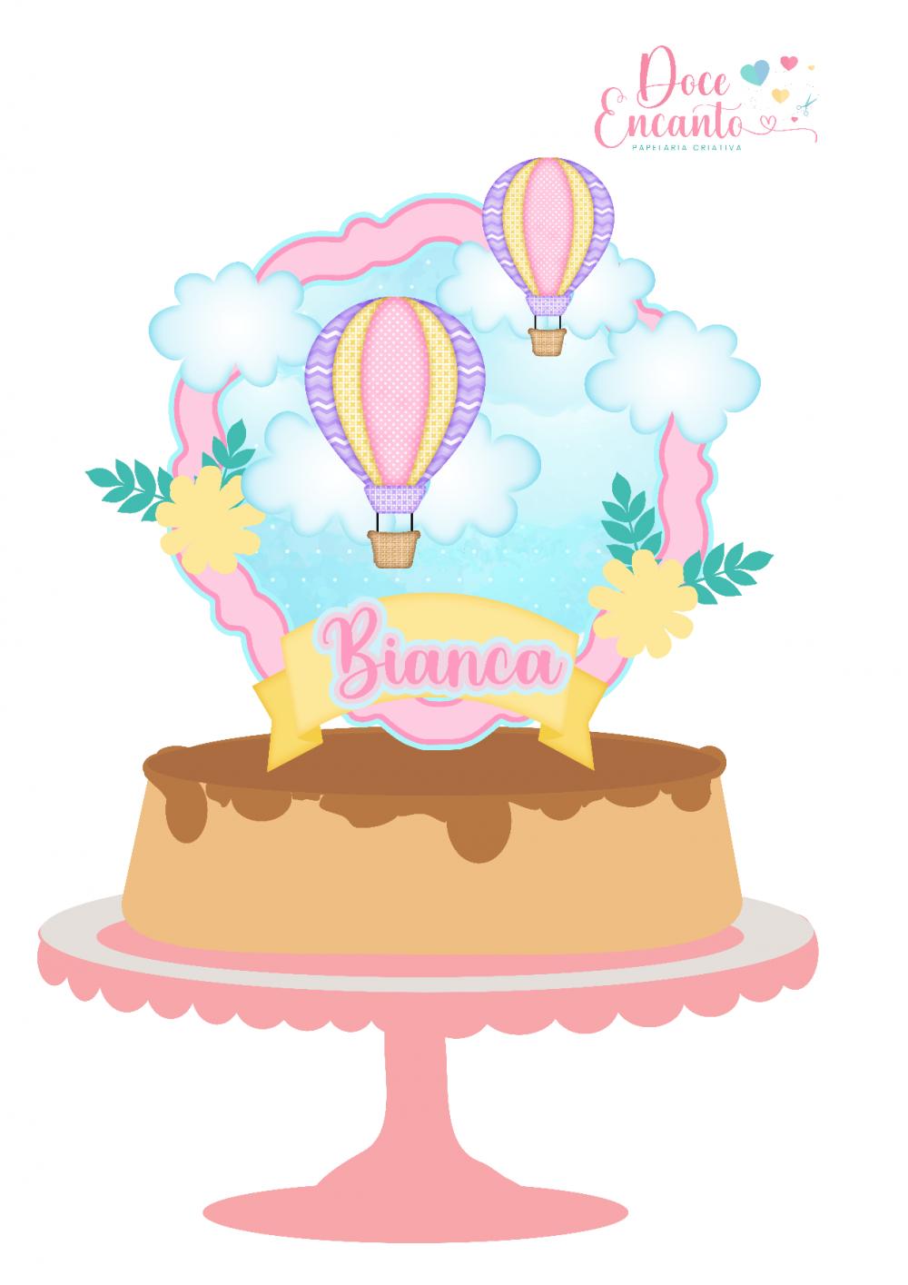 Arquivo de corte topo de bolo Balão