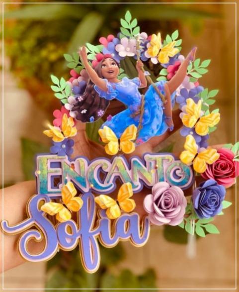 Arquivo de corte topo de bolo Encanto