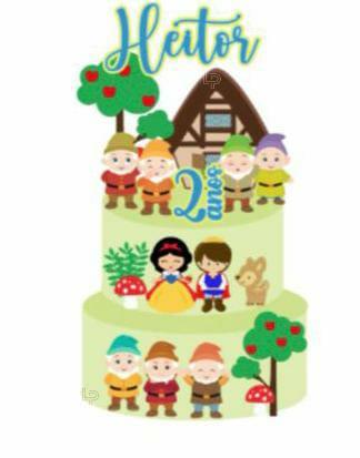 Arquivo de corte topo de bolo Branca de Neve