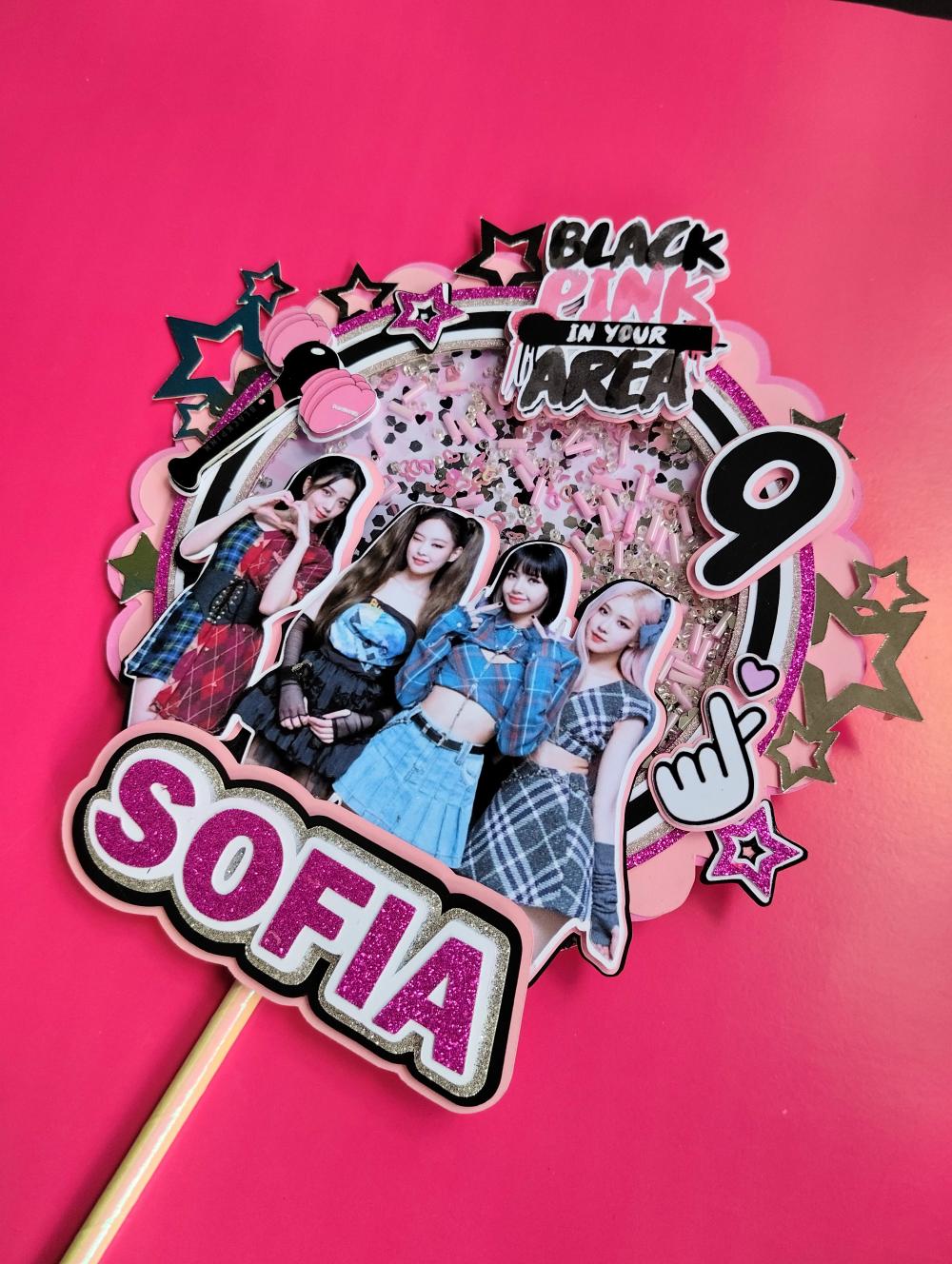 Arquivo de corte topo de bolo Black Pink