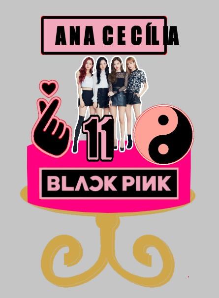 Arquivo de corte topo de bolo Black Pink