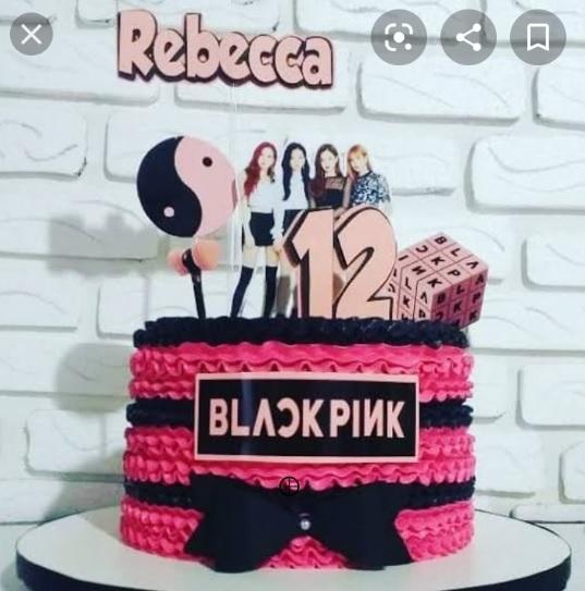 Arquivo de corte topo de bolo Black Pink