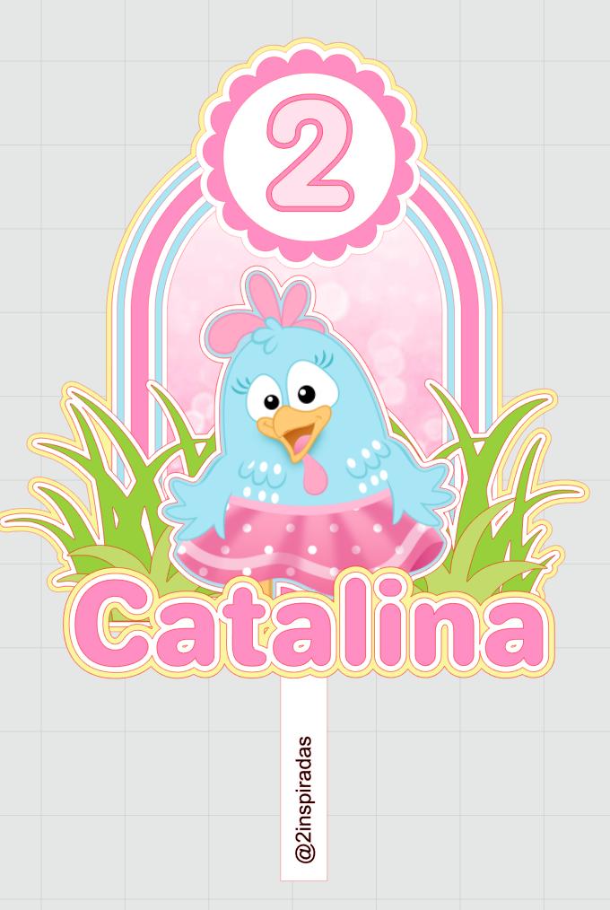 Arquivo de corte topo de bolo Galinha Pintadinha