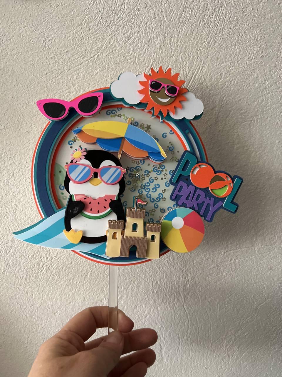 Arquivo de corte topo de bolo pinguim