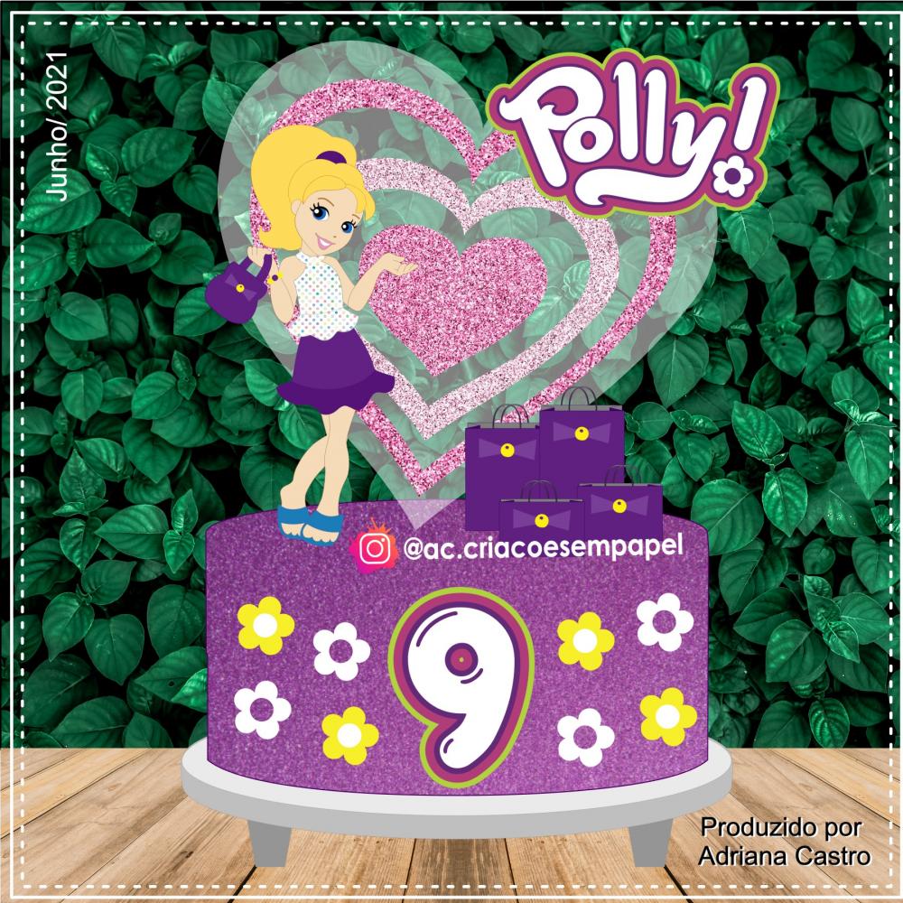 Arquivo de corte topo de bolo Polly pocket