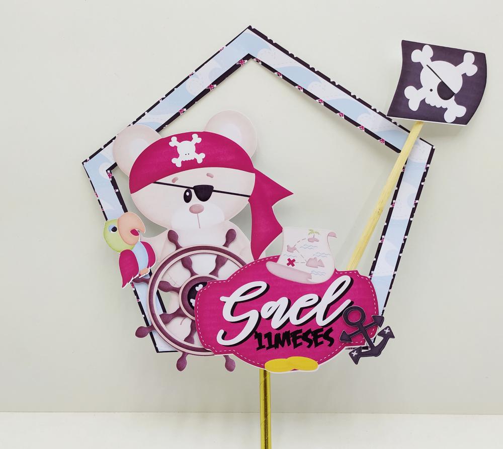 Arquivo de corte topo de bolo Pirata