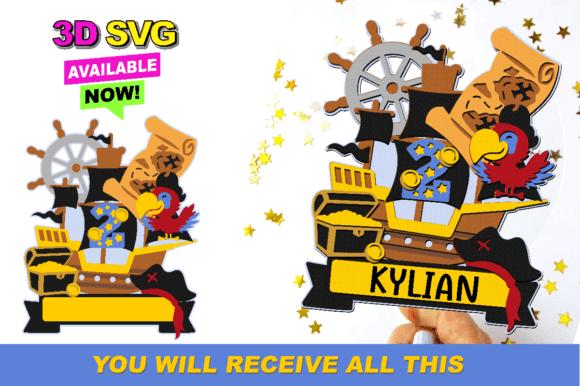 Arquivo de corte topo de bolo Pirata