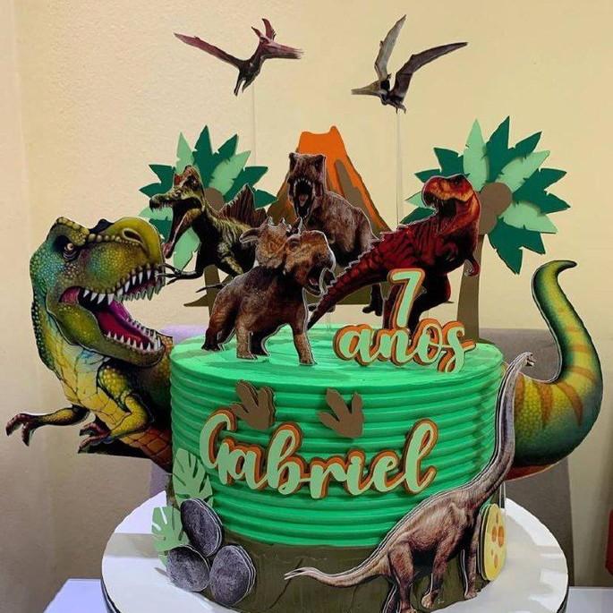 Arquivo de corte topo de bolo Dinossauro