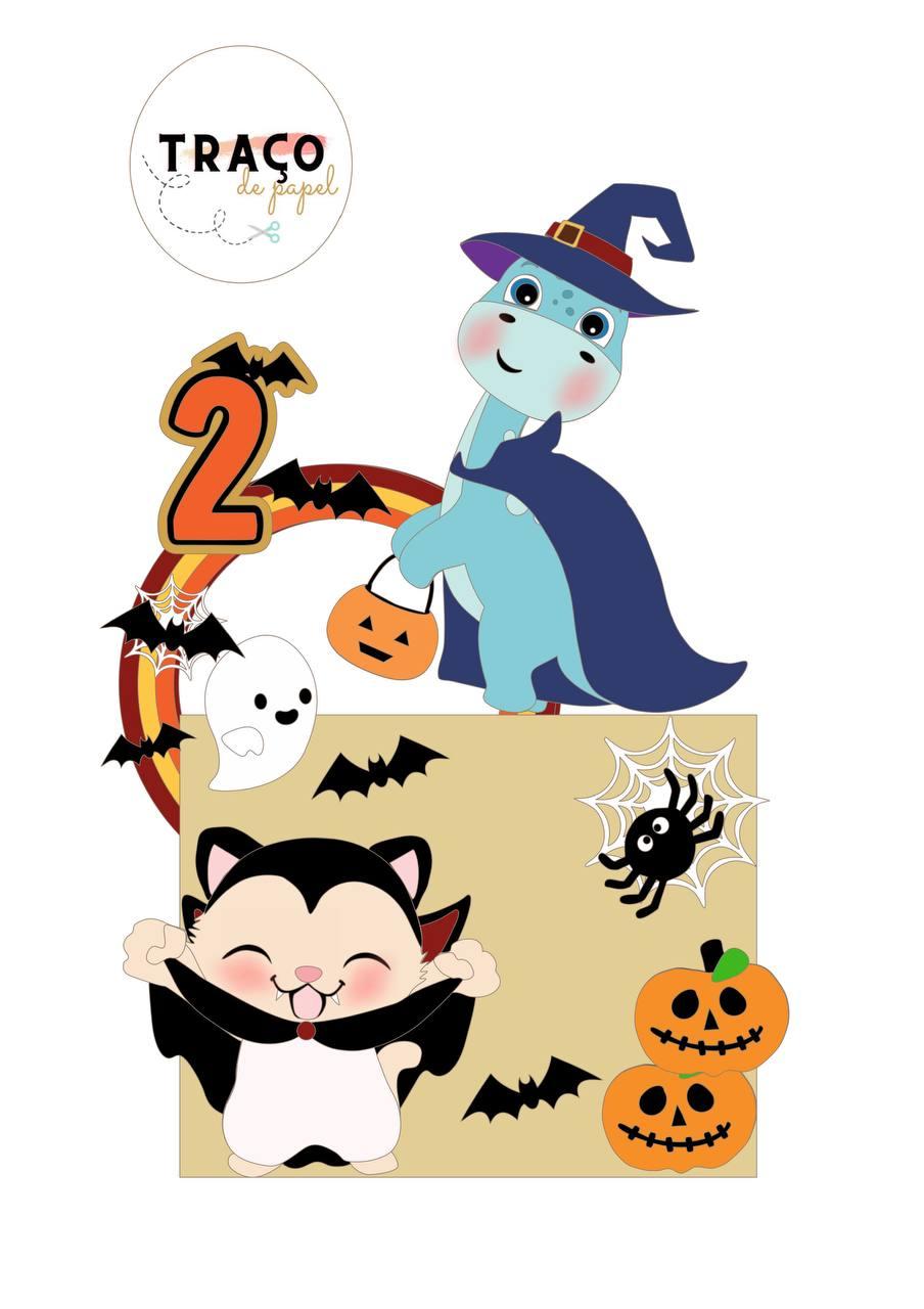 Arquivo de corte topo de bolo Dinossauro