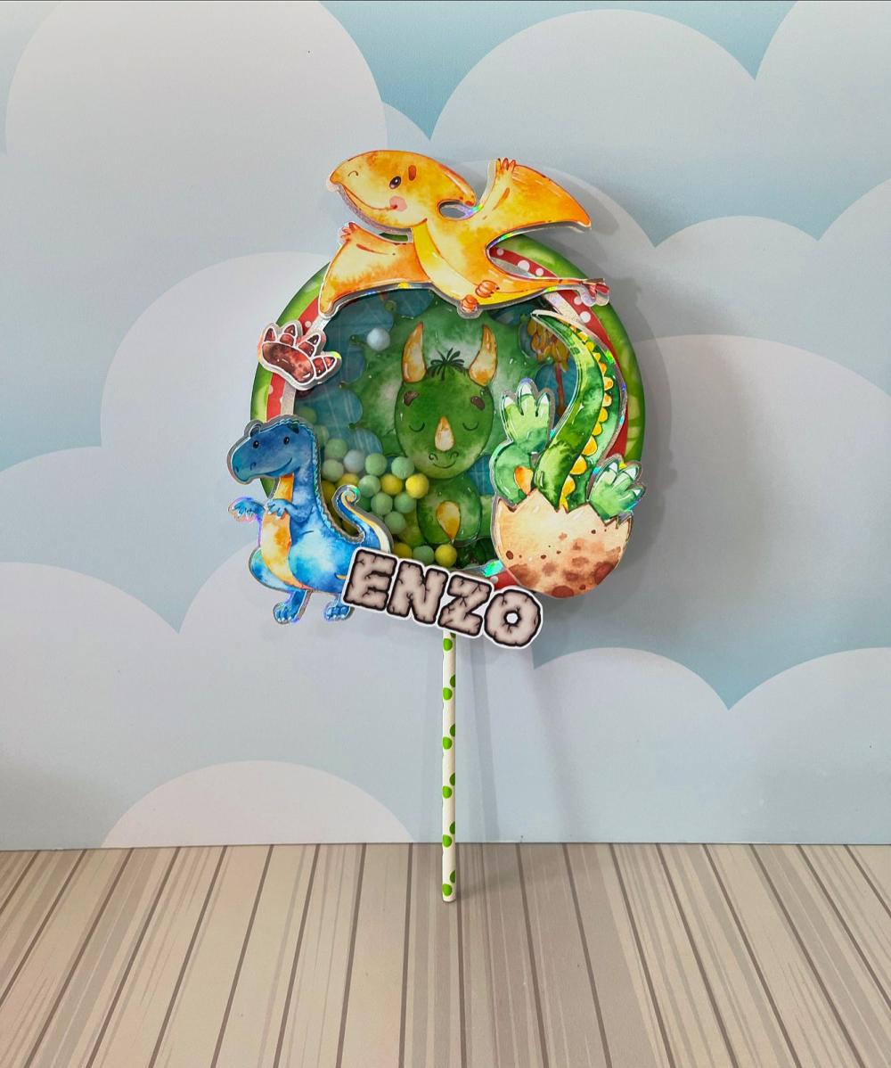 Arquivo de corte topo de bolo Dinossauro