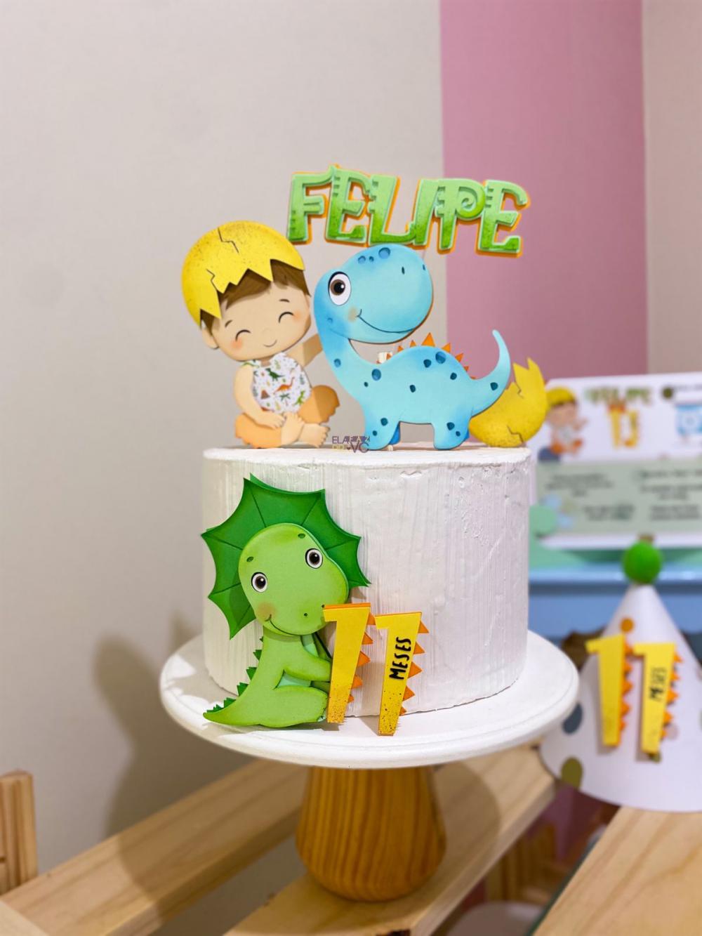 Arquivo de corte topo de bolo Dinossauro