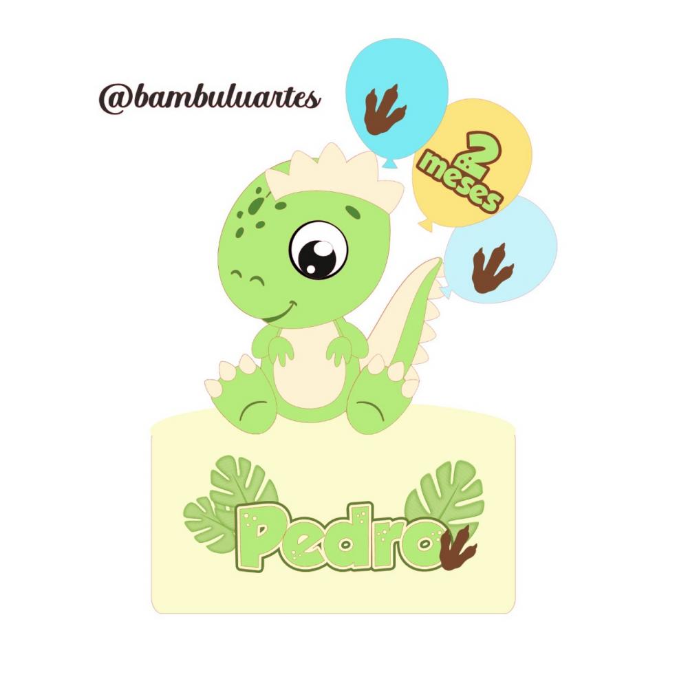 Arquivo de corte topo de bolo Dinossauro