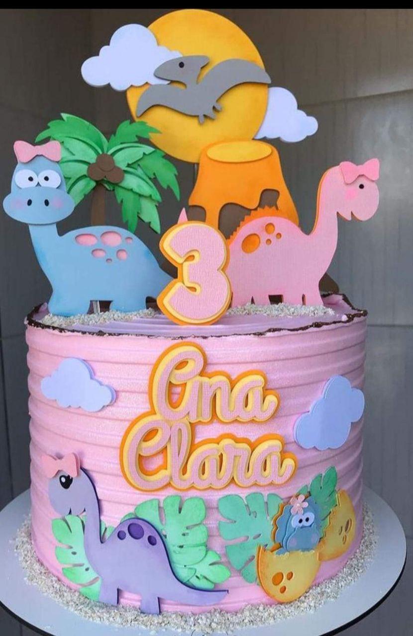 Arquivo de corte topo de bolo Dinossauro