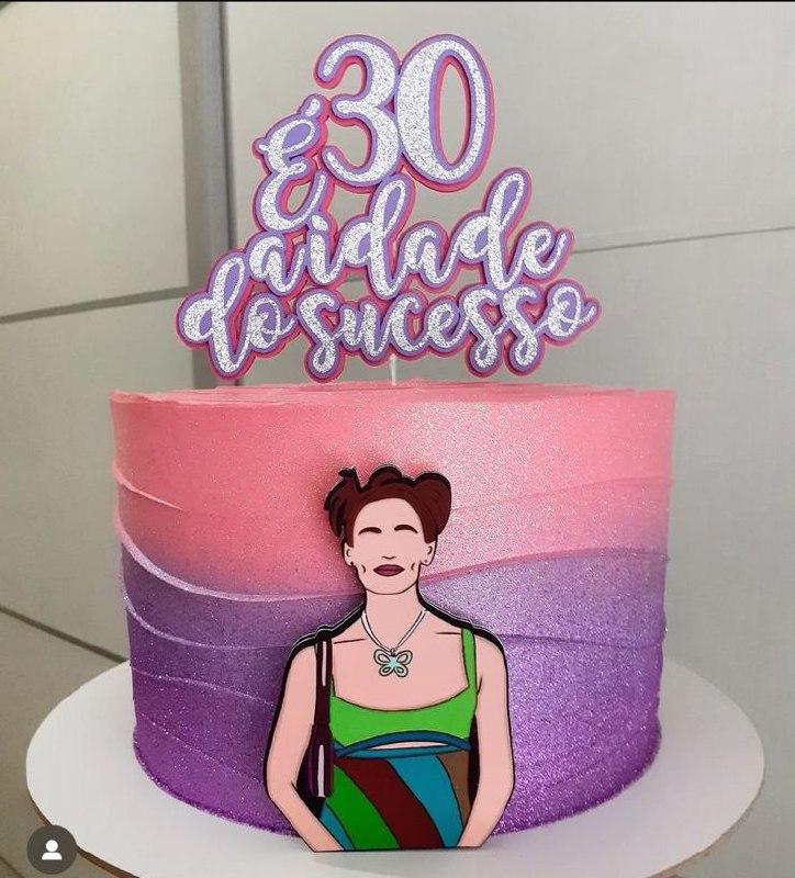 Arquivo de corte topo de bolo de repente 30