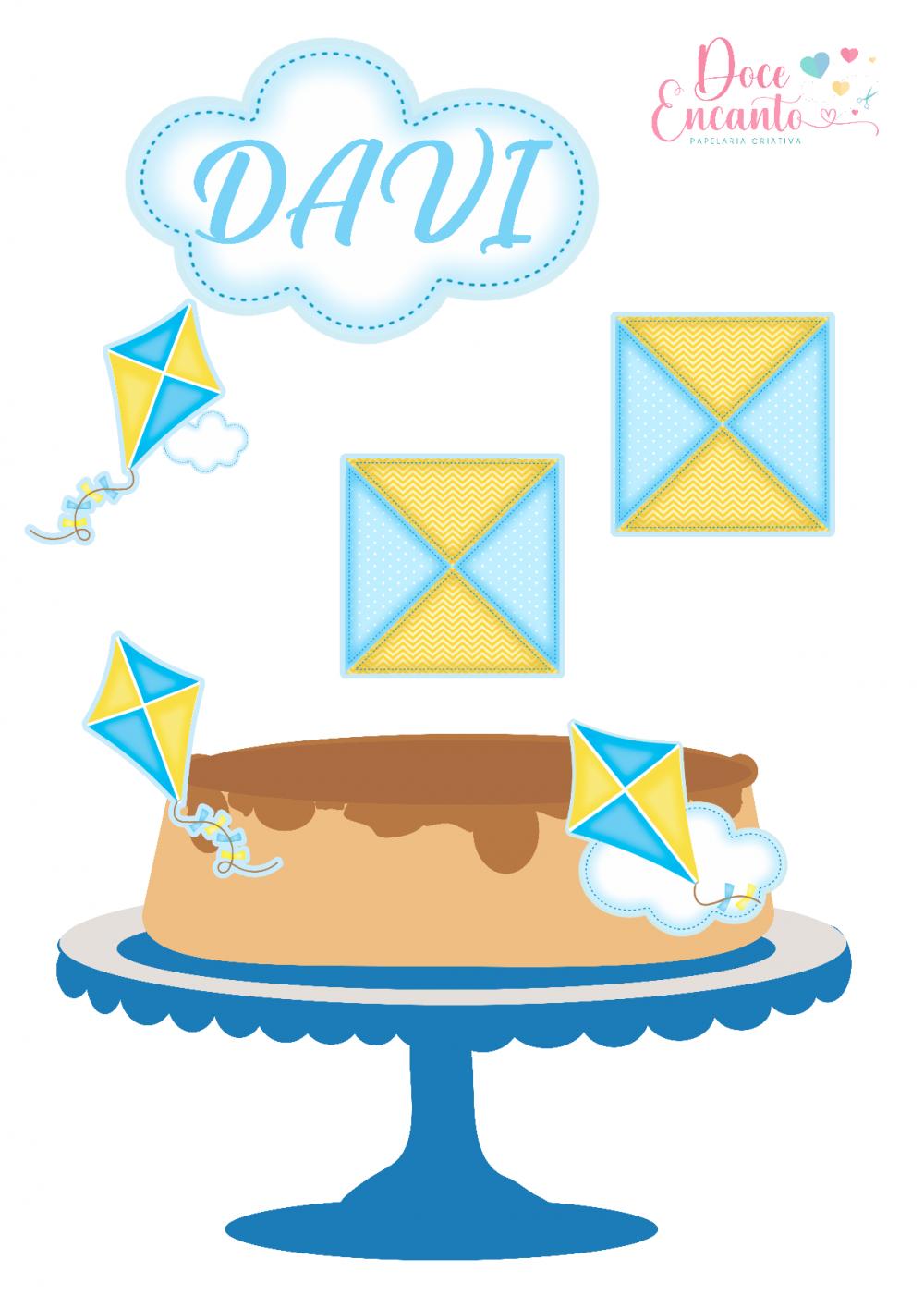 Arquivo de corte topo de bolo Pipa