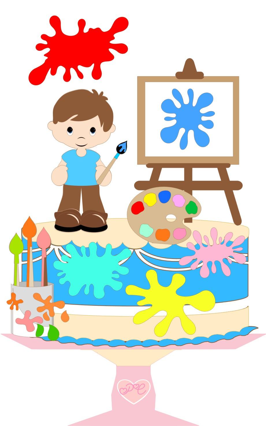 Arquivo de corte topo de bolo Pintando o 7