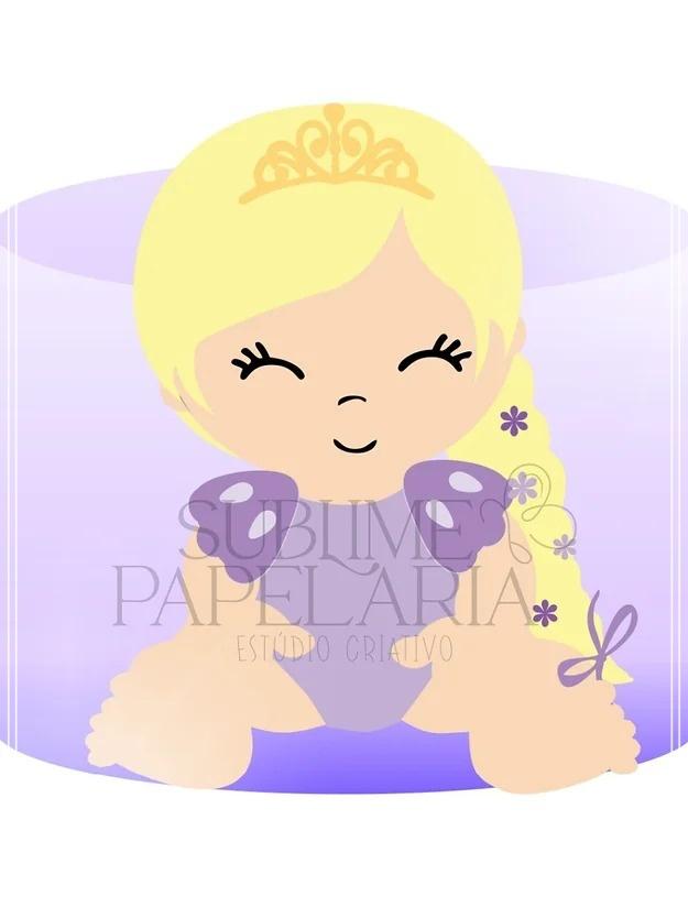 Arquivo de corte topo de bolo Rapunzel