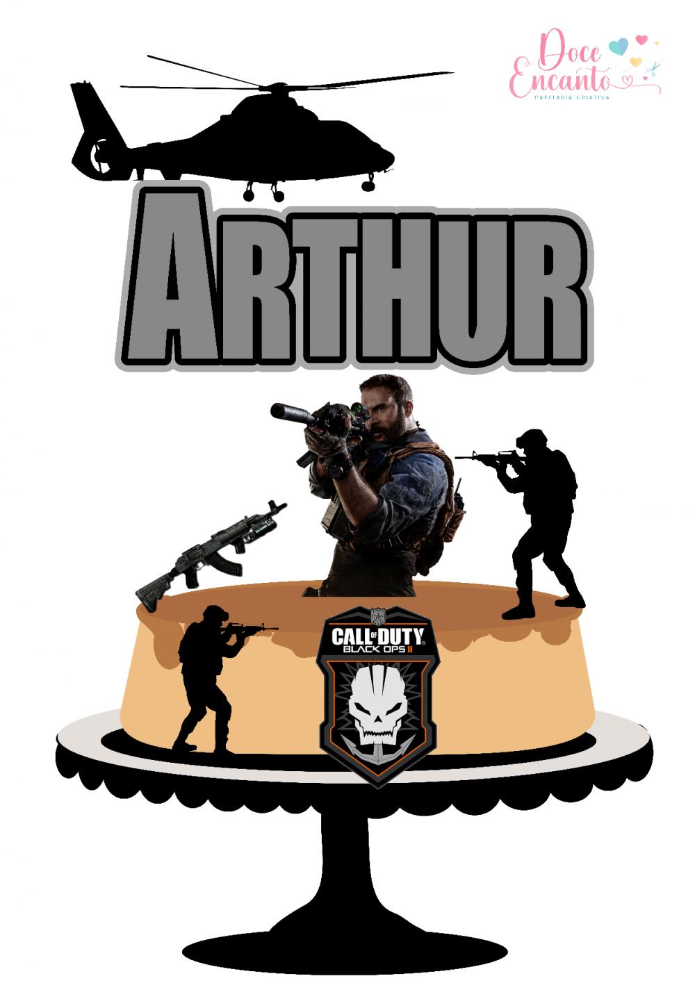 Arquivo de corte topo de bolo Call of duty