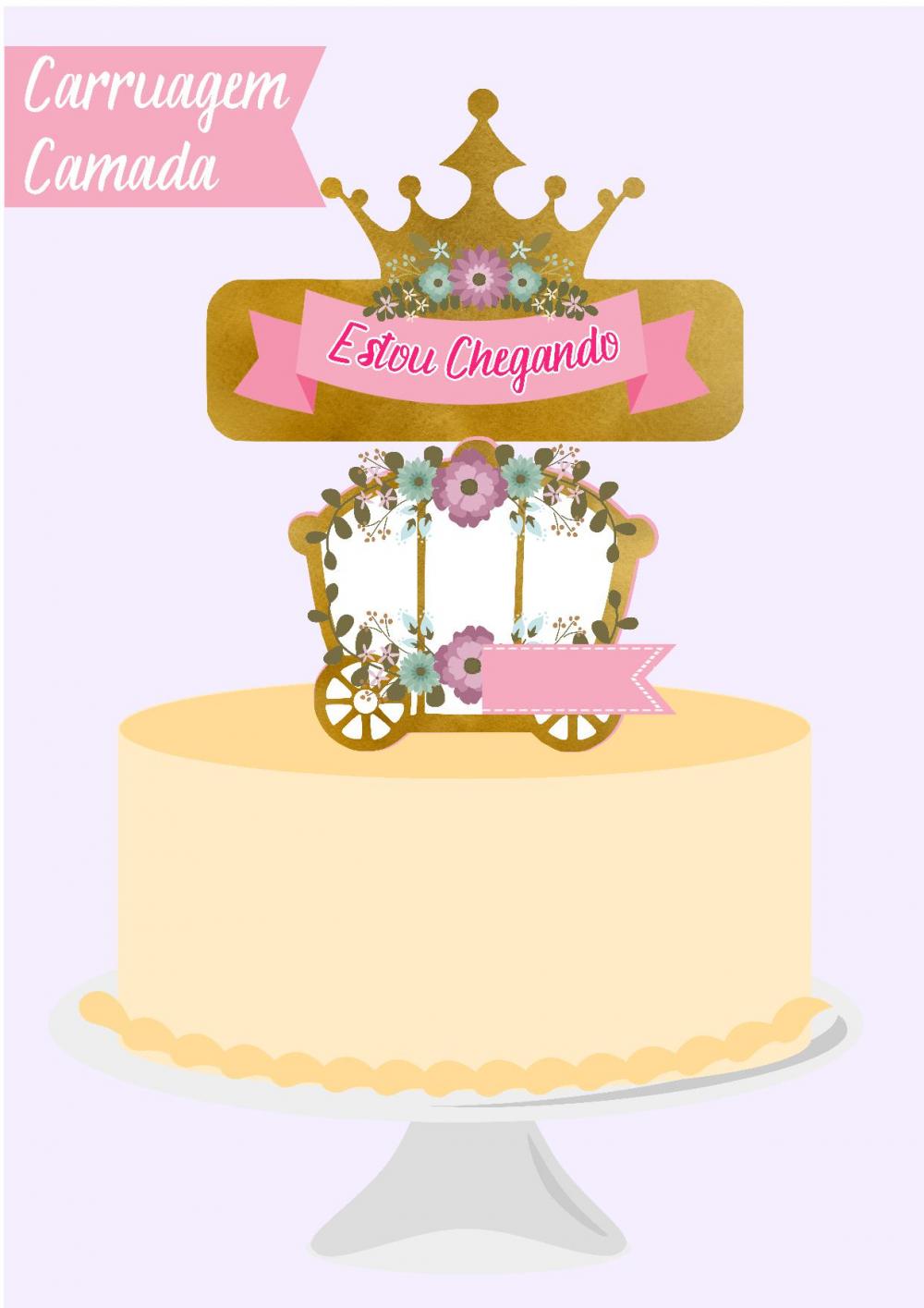 Arquivo de corte topo de bolo Carruagem