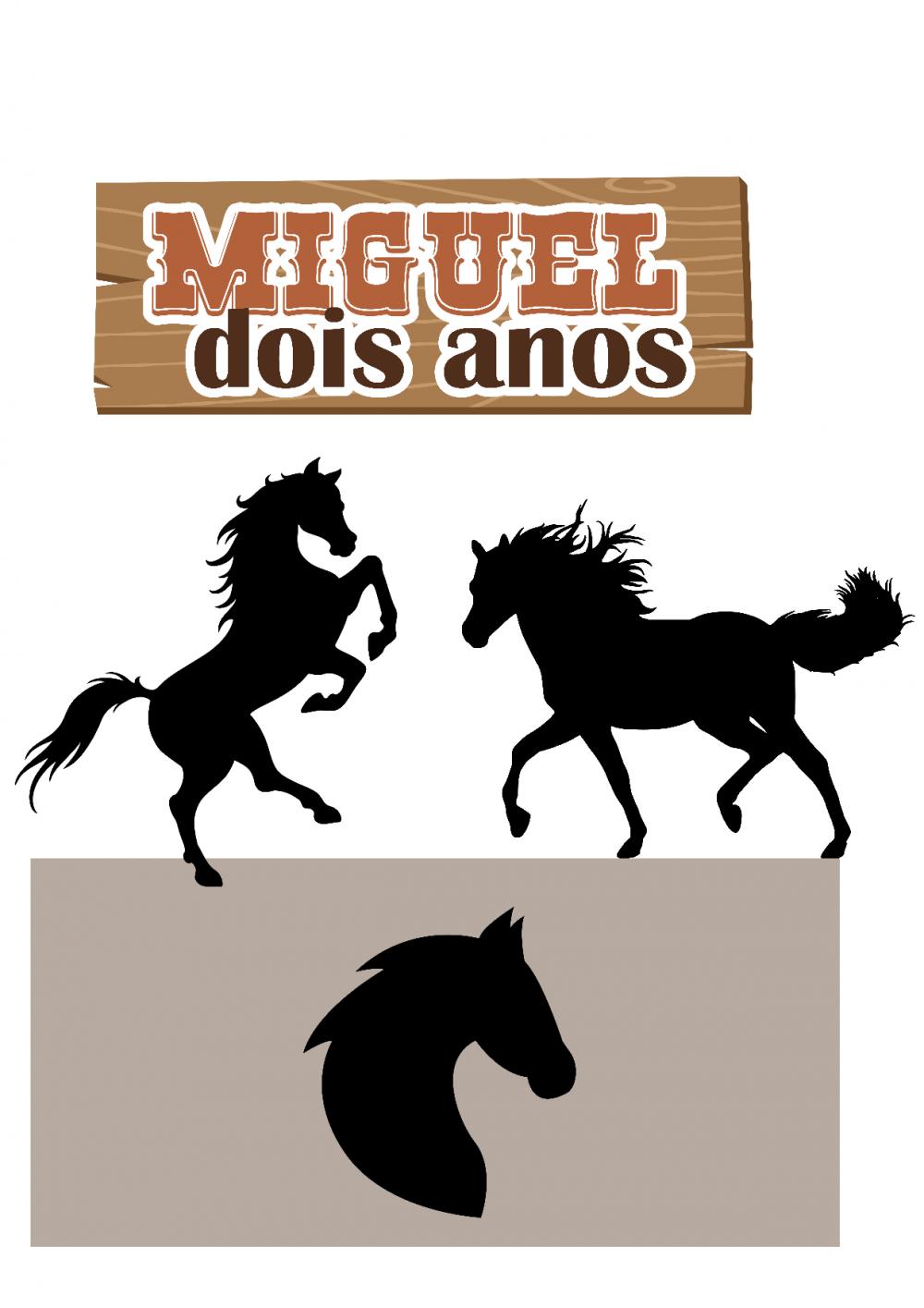 Arquivo de Corte Topo de Bolo Cavalo