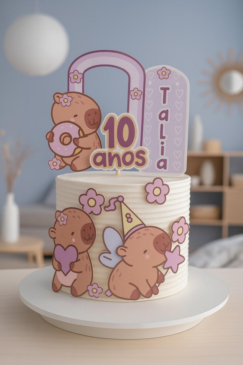 Arquivo de corte topo de bolo Capivara