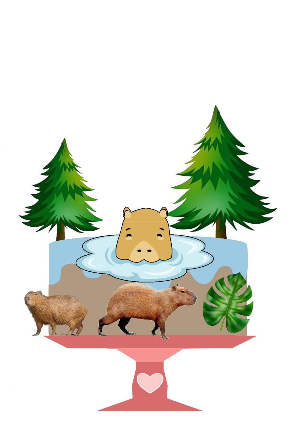 Arquivo de corte topo de bolo Capivara