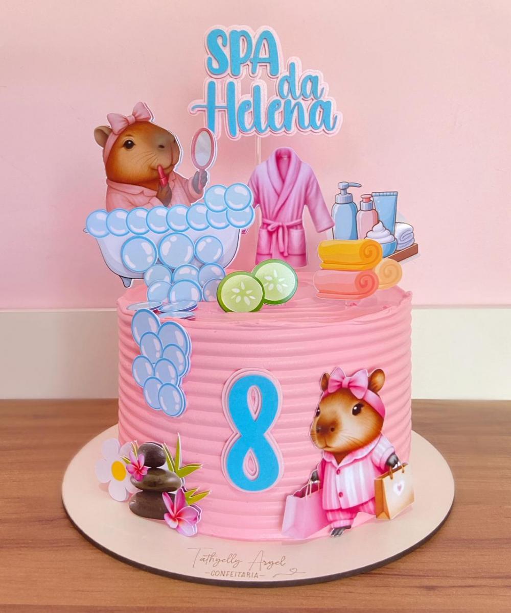 Arquivo de corte topo de bolo Capivara