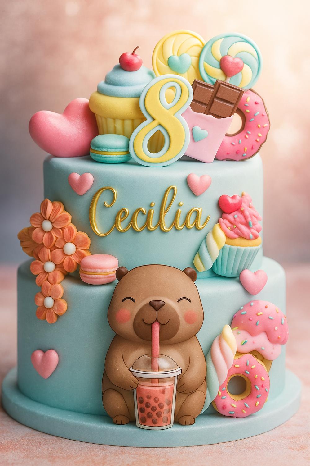 Arquivo de corte topo de bolo Capivara