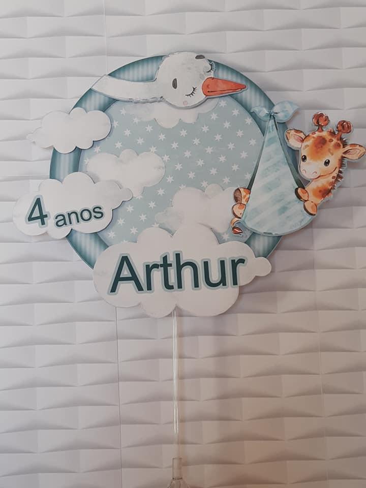 Arquivo de corte topo de bolo Cegonha