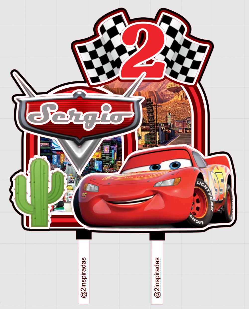 Arquivo de corte topo de bolo Carros